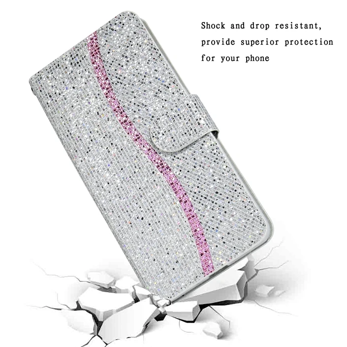 Bling Glitter Case for iPhone 14 13 12 11 X 8 7 Card Slots