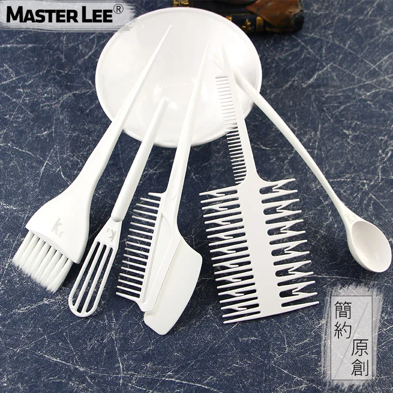 Masterlee Hairdressing Brushes Bowl Comb Salon Hair Color Dye Tint Tool Set for 6 pcs