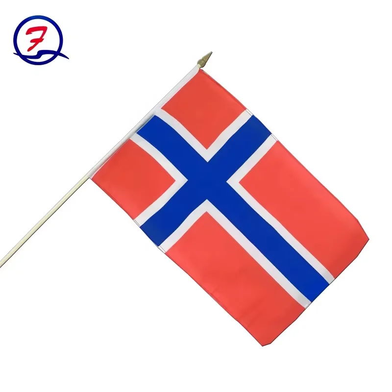 High Quality Printed Polyester Fabric Custom 30x45cm Switzerland Campaign Small Stick Mini Hand Held Flags
