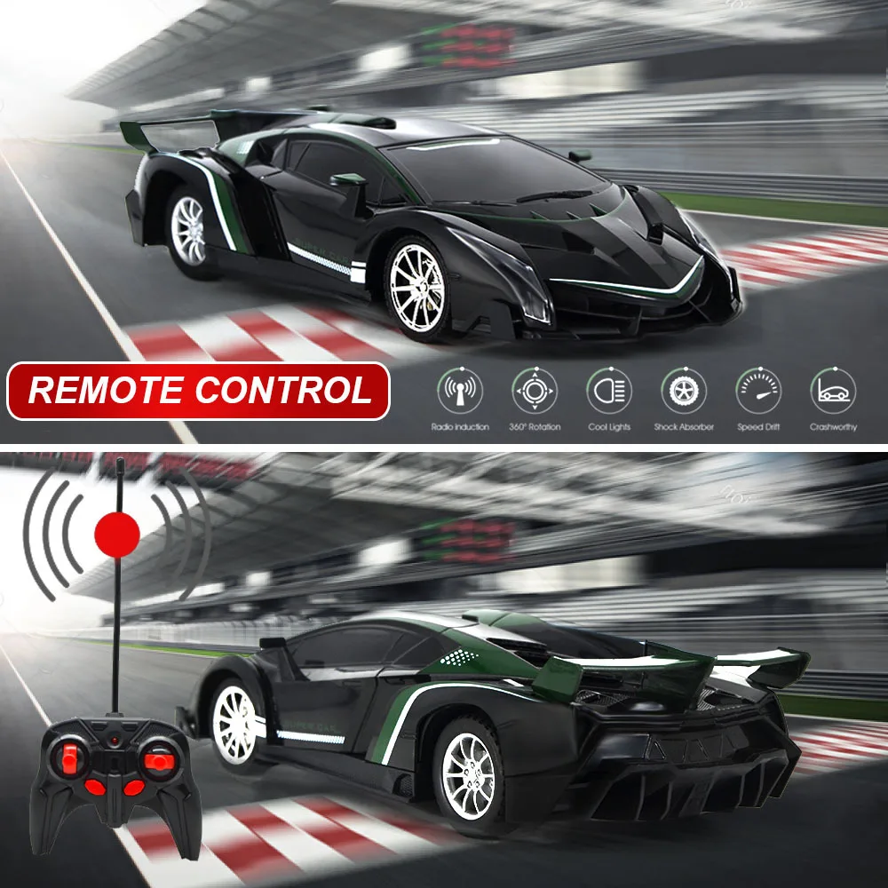 Children's remote control car boy toy car light drift racing new factory direct sales