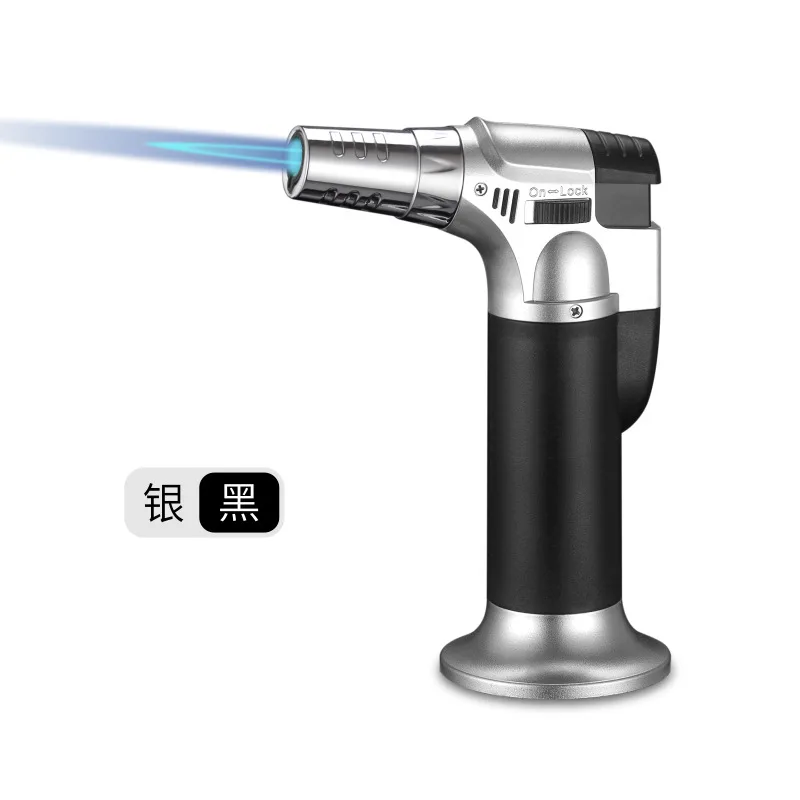 Windproof Torch Lighter Jet Turbo Refillable Gas Cigar Lighter Spray Gun  Outdoor Powerful Metal Kitchen BBQ Cigarette Lighter