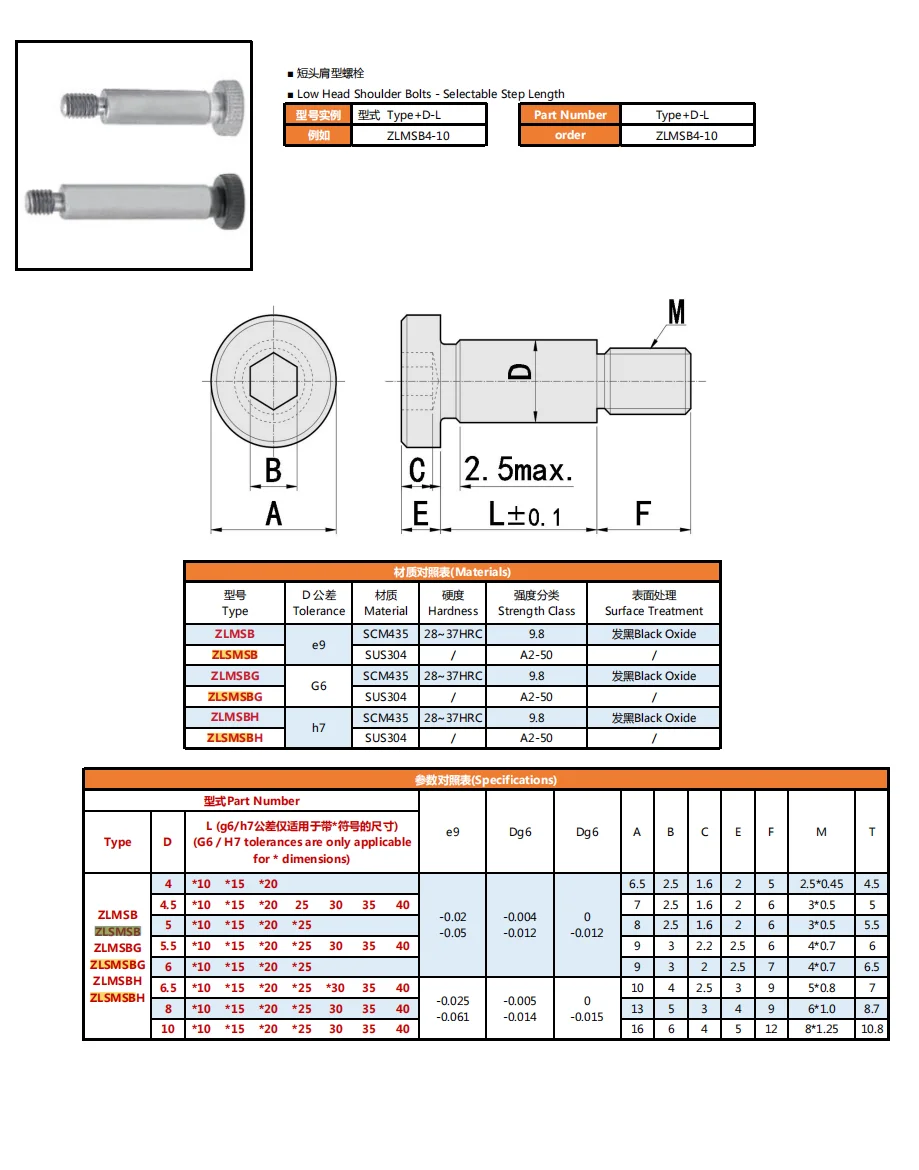 Wholesale Factory Price Precision 304 Stainless Steel Socket Head Shoulder Screw Cap Flat Head factory