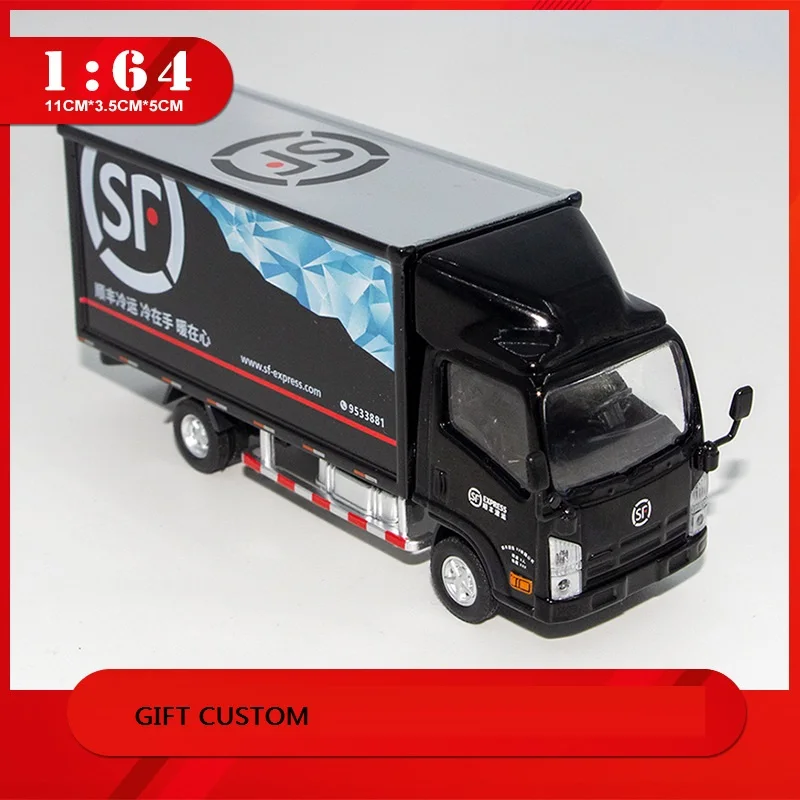 Custom 1/64 Isuzu Diecast Model for Collection and Creative Gift Alloy Container Truck Van Cargo Logistics Express