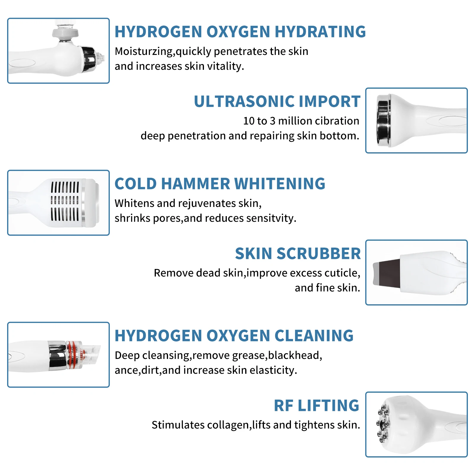 2022 H2O2 Hydra Beauty 6 in 1 Facial Machine for Beauty Salons