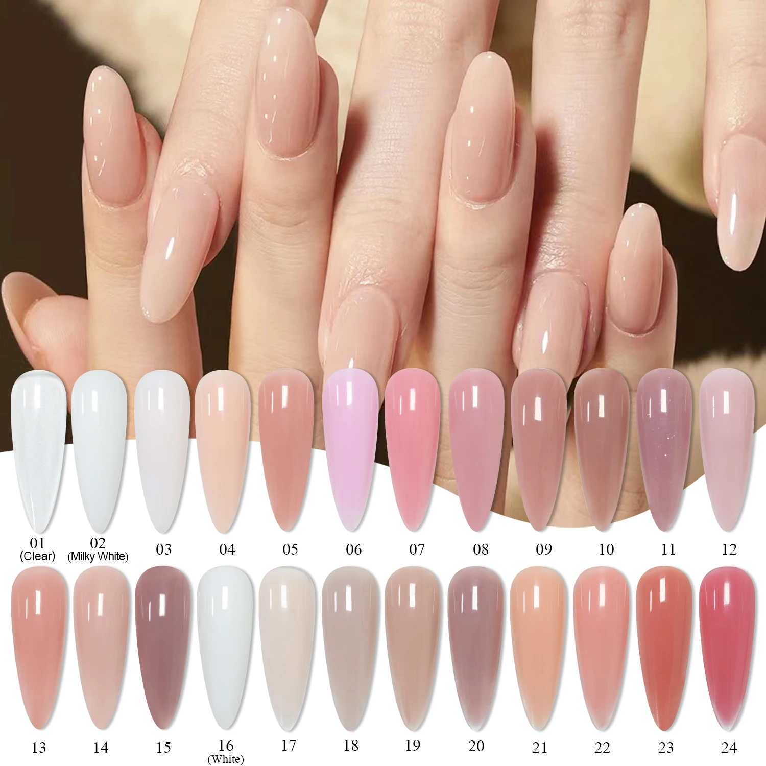 Shimmering Gel Nail Extensions 2025