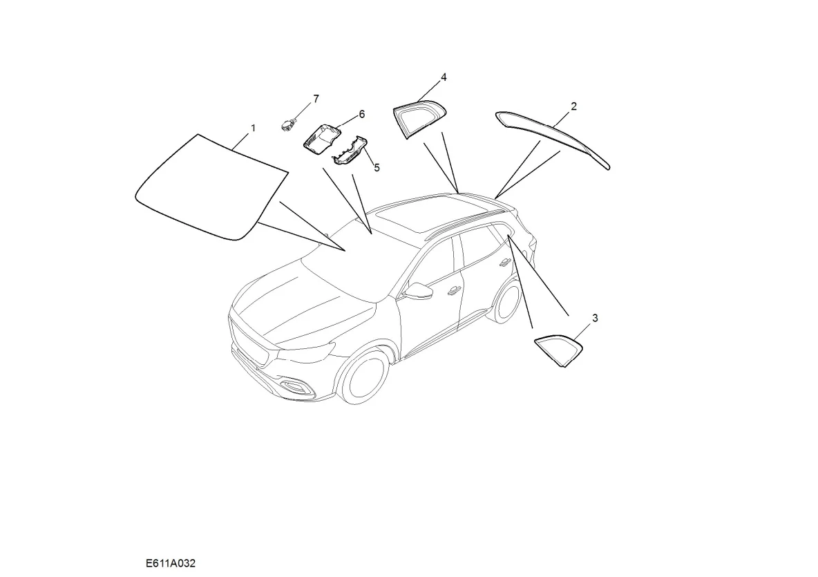 Original Genuine Saic Mg Cars Windshield Assembly Glass Spare Parts For