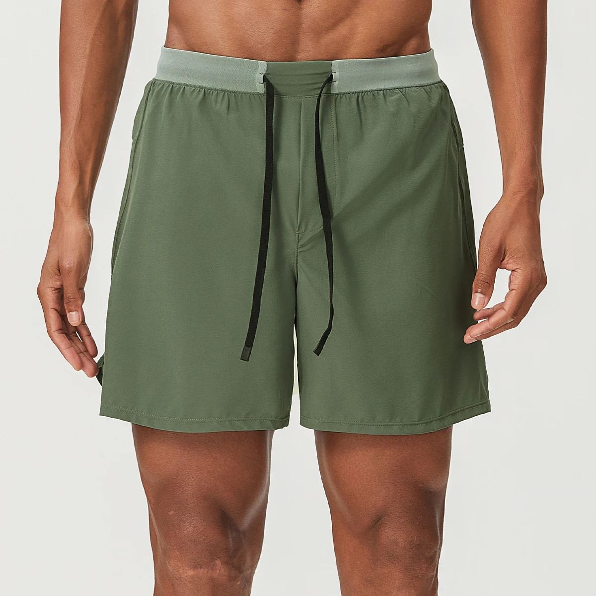 Ultra Soft Men's 2-in-1 Gym Shorts Breathable Mesh Inside Quick Dry Compression Sports Shorts Casual Style Waterproof Feature