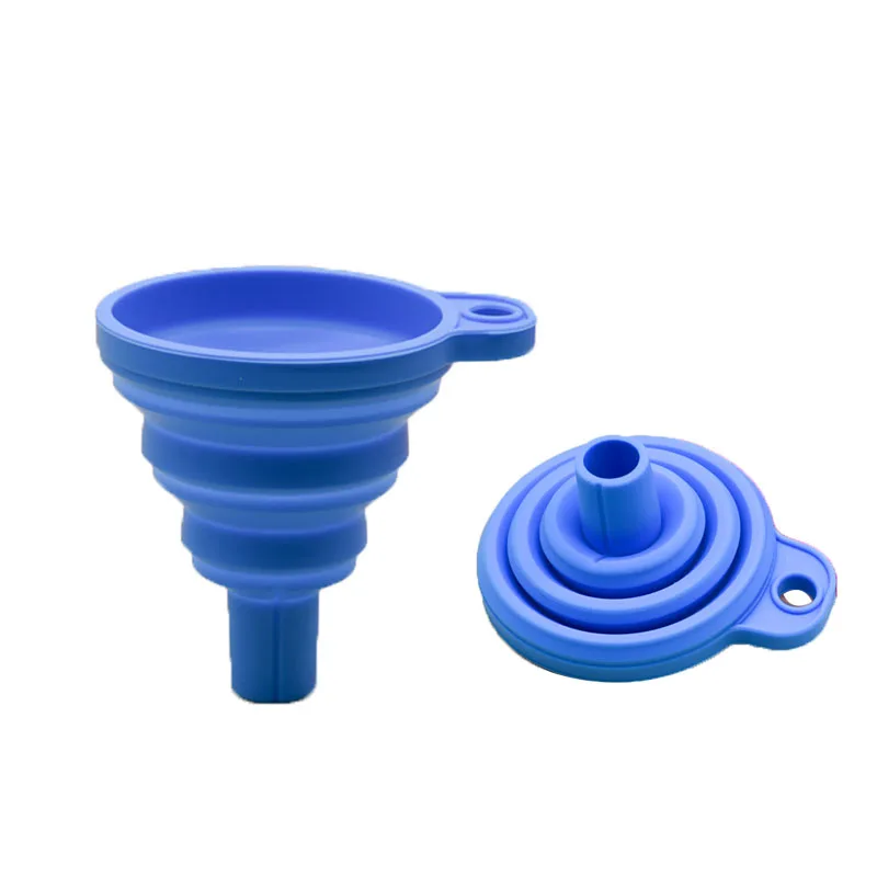 Universal Car Engine Funnel Portable Auto Silicone Liquid Funnel for Oil Petrol Washer Fluid Change Foldable Vehicle Tool
