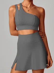 Custom Women's Outdoor Sportswear Hip-Lifting Tennis Set Skirt Two-Piece Fitness Outfit Breathable Casual Tight Sports Dress