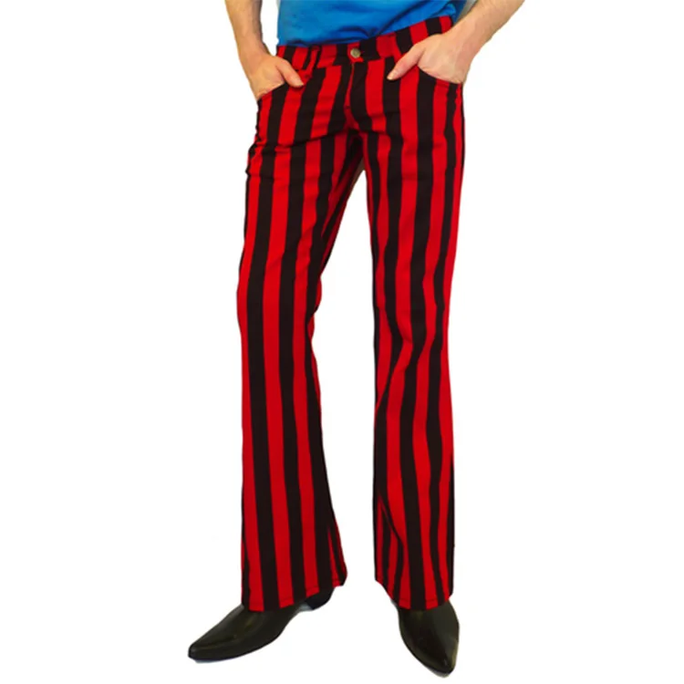 Samle Land miljøforkæmper Source Black And Red Bold Wide Stripes Zip Fly Stripe Mens Pants on  m.alibaba.com