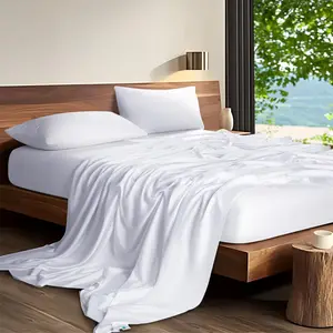 Wholesale Organic Lyocell Tencel Biodegradable Fabric Ultra Soft Eucalyptus Tencel Lyocell Bed Sheet Set