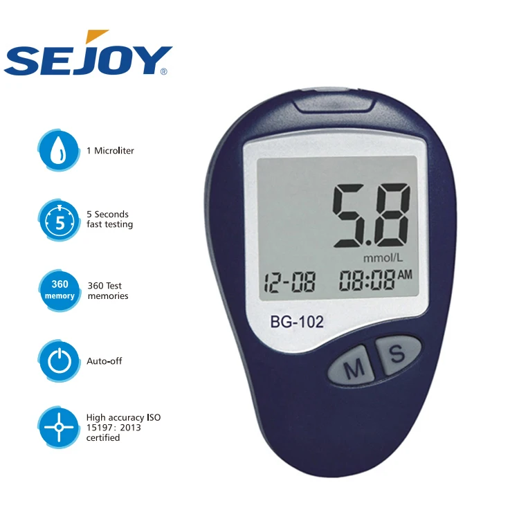 Sejoy Medical Devices for Home Glucometro Digital With Lancets for Diabetics