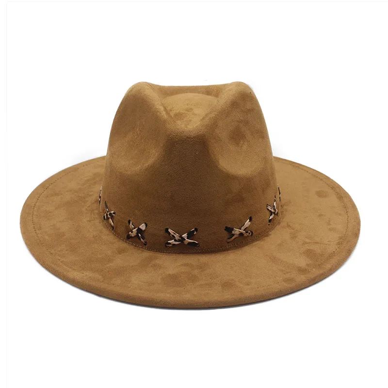 Western Suede Cowboy Hat for Women Men - Fashion & Durability display picture 1