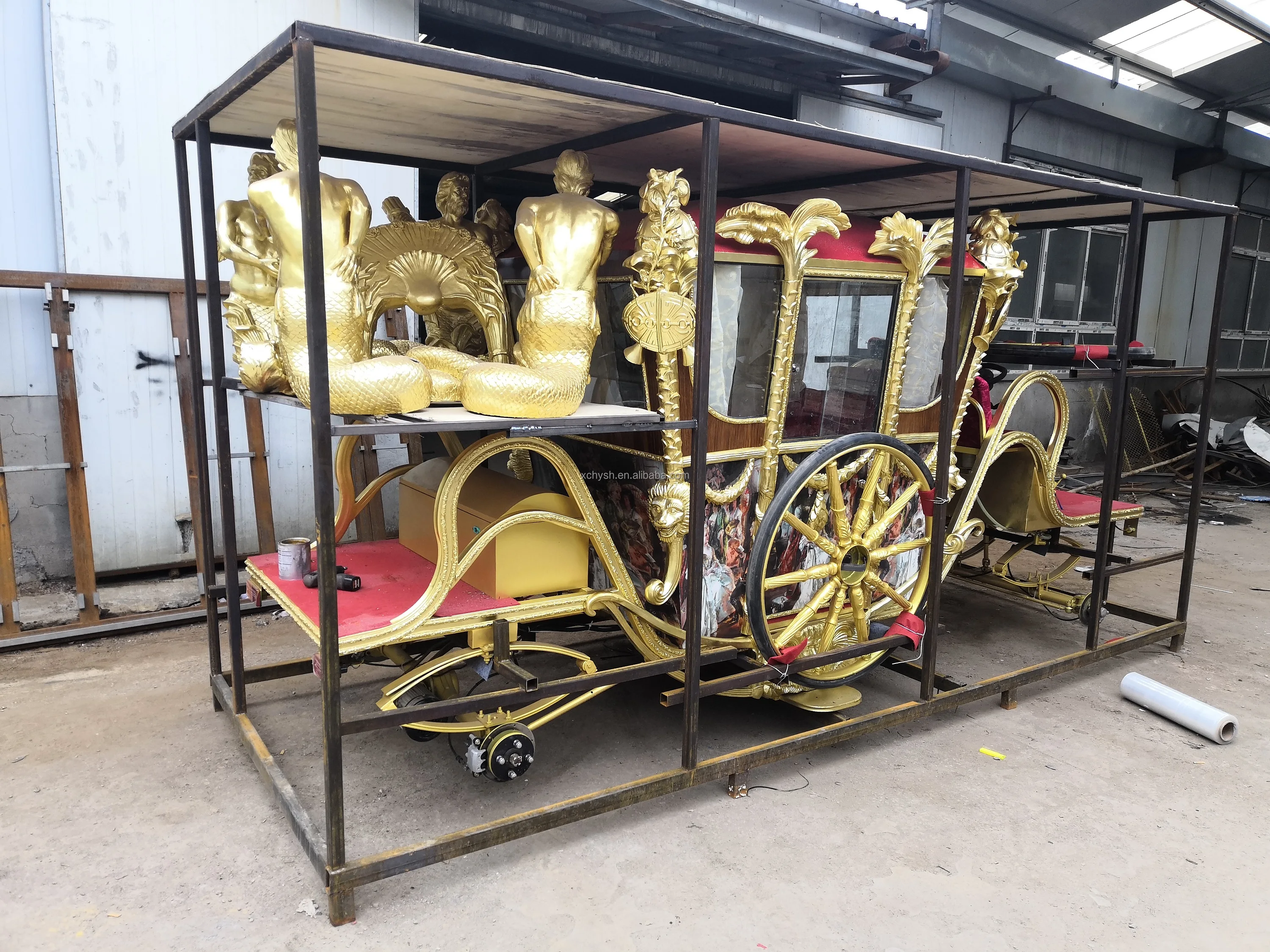 New Design Factory Price Pumpkin Princess Luxury Electric Horse