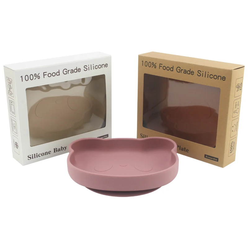 Bpafree Nontoxic Children's Silicone Tableware Silicone Baby Suction