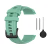 Fibbia nera+cinturino verde acqua