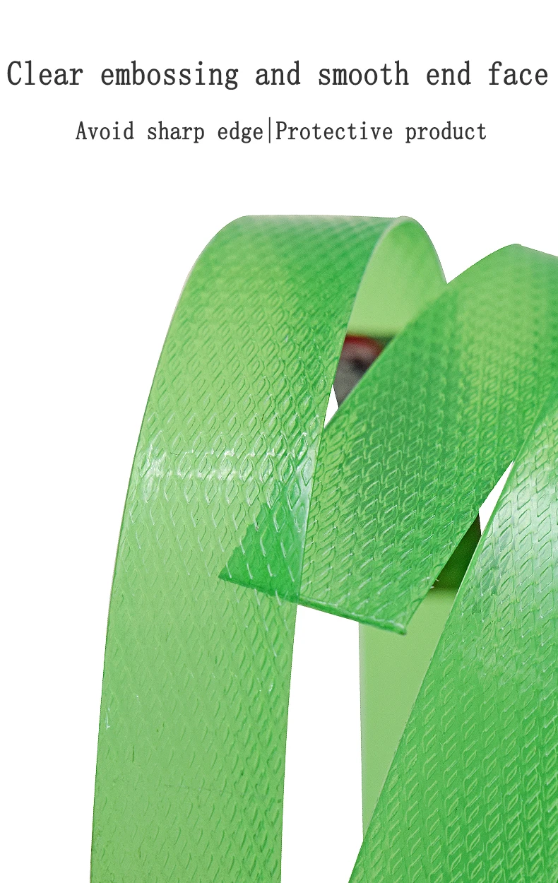 PET/ PP strap roll price plastic banding packing roll Embossed high tension green packing belt