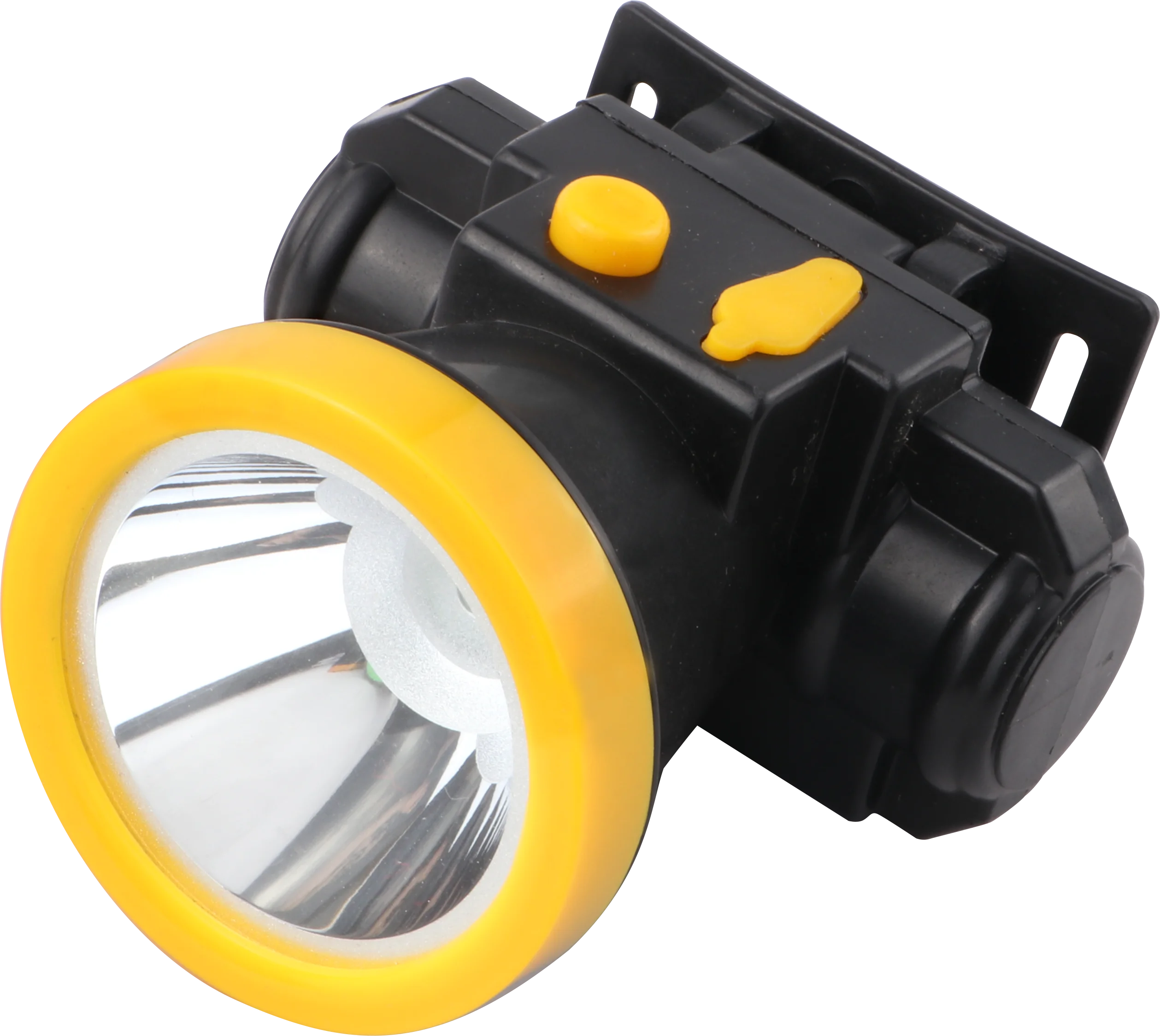 High Performance Rechargeable LED Flashlight Headlamp Water Resistant Plastic Body Hiking Emergency Hunting Battery Power Source