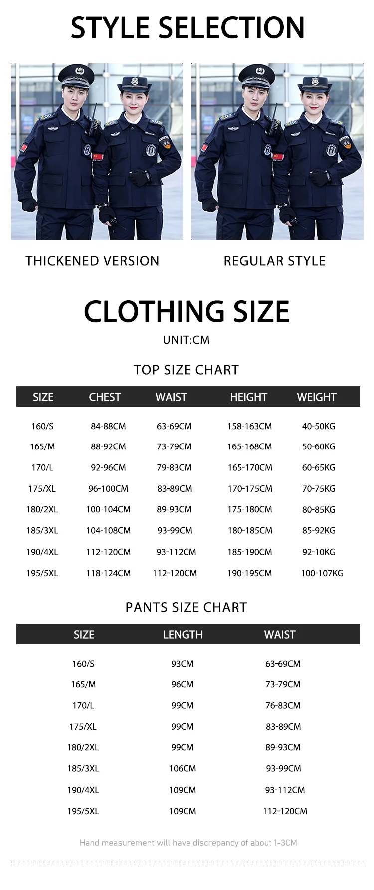 Wholesale Security Guard Uniforms Autumn Winter Jacket Work Suits for Men  Overalls Security Guard Uniform Made in China