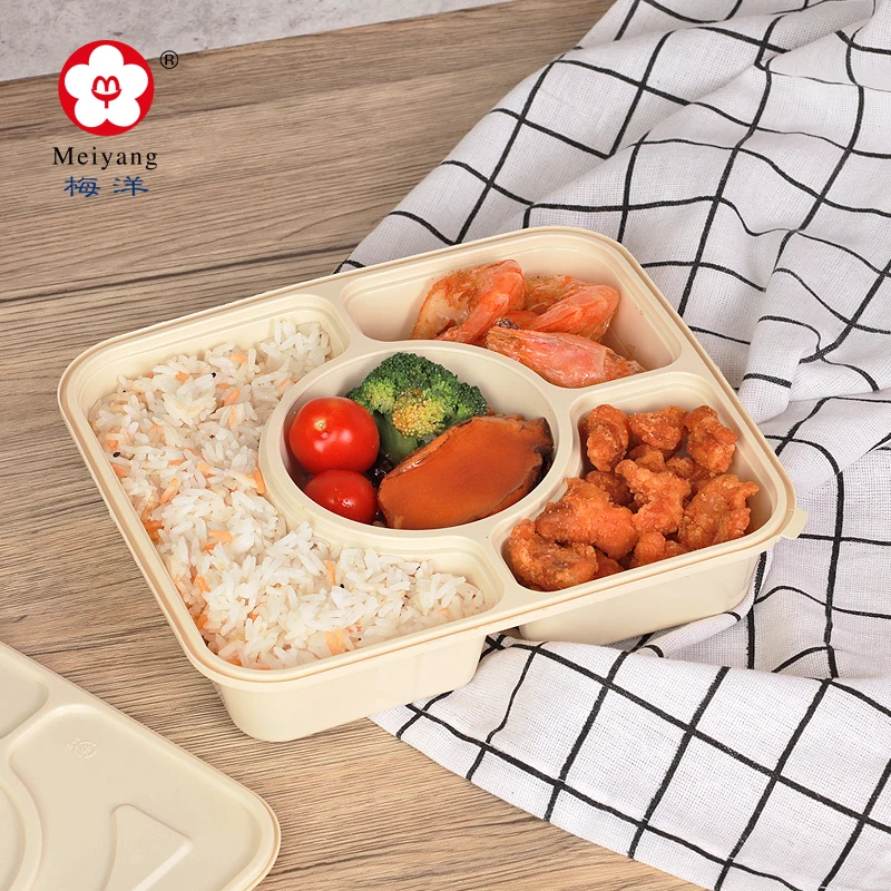 Biodegradable Microwavable Lunch Boxes Meal Prep To Go Containers Disposable Pp Plastic Takeout