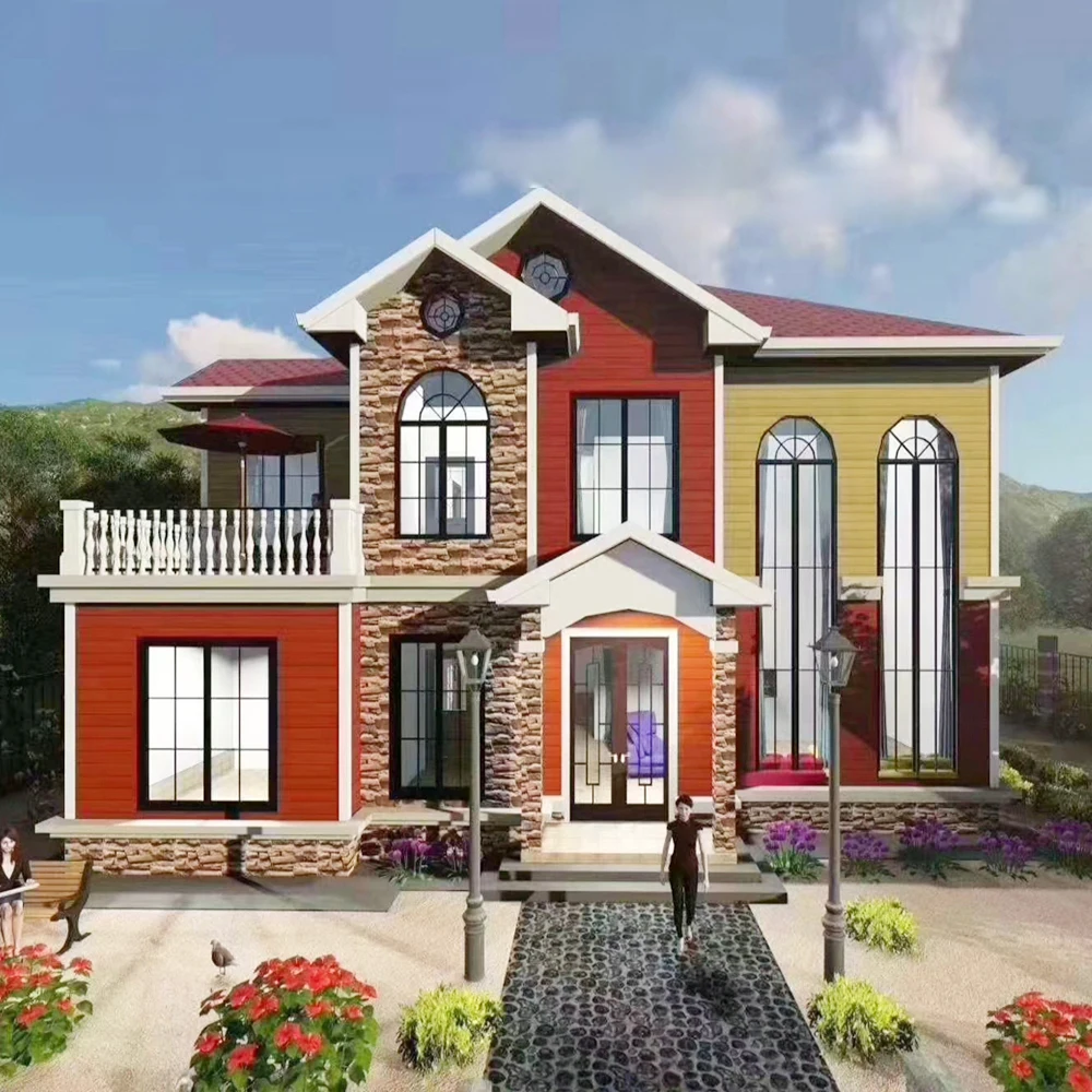 Light Gauge Steel Frame Prefabricated Houses Easy to Assemble