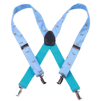 professional toddler suspenders blue brown puppy dog pattern suspender for little boys