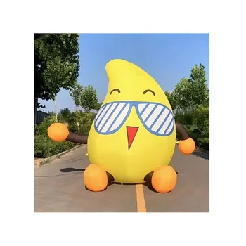 Advertising Decoration Inflatable Fruit Balloon,Colorful Cute Inflatable Mangoes Model With Glasses for Decoration