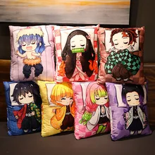 New Revers-ible Demon Slayer Pillow Kamado Nezuko Kamado Tanjiro Plush Pillow Anime Cosplay Toy Demon Slayer Pillow