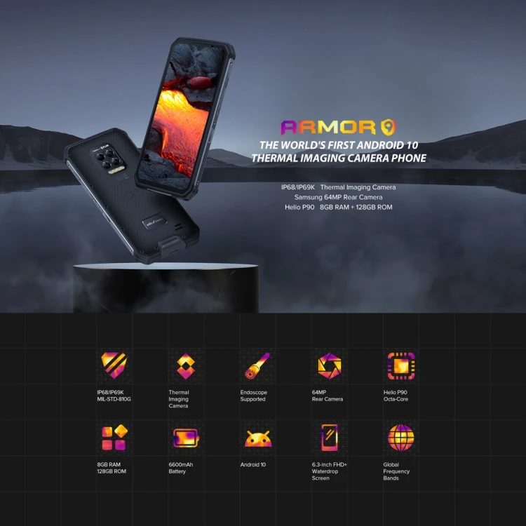 Ulefone Armor 9 Rugged Phone - 8GB+126GB, Android 10