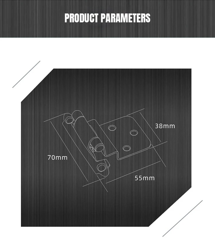 American Style Concealed Overlay Hinge Silver Black Self Closing Door
