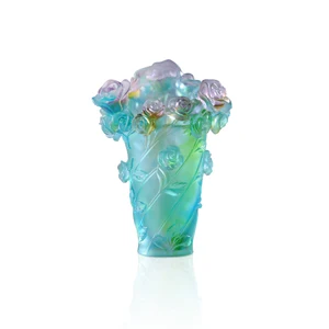 Handmade Wholesale Crystal Rose Liuli Bakhoor Arabian Censer Incense Burner Aroma Oil Mubkhar