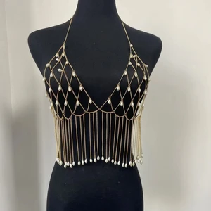 Brave Light Flame Shape Fringed Bra Panties Set Sexy Crystal Rhinestone Jewel Encrusted Bikini Women Custom Diamond Pearl Body