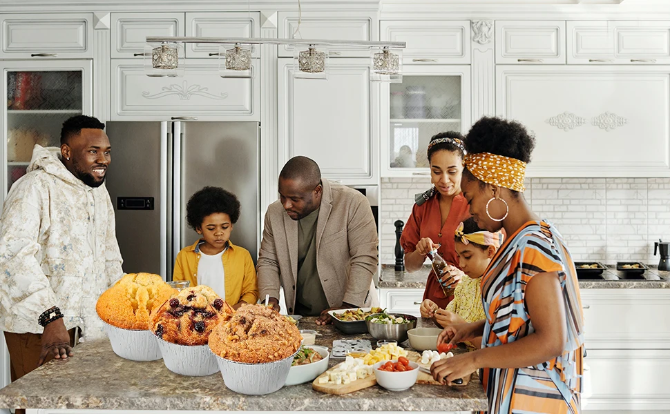 product custom size aluminum foil container disposable catering tray freezer safe foil container egg tart cup-7