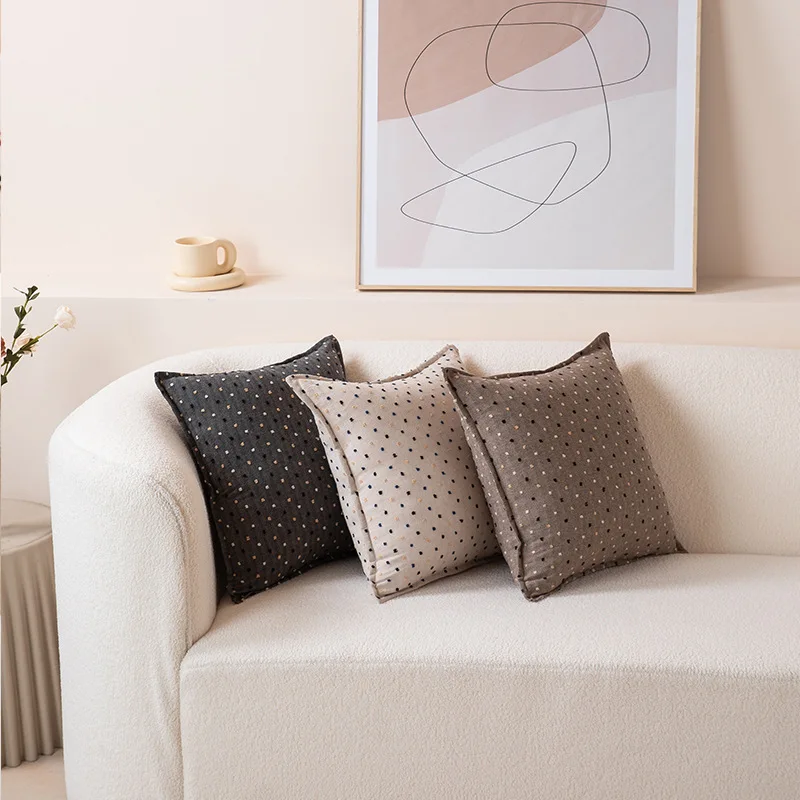 Wholesale Scandinavian Linen Cotton Jacquard Pillowcase Small Fresh Ins