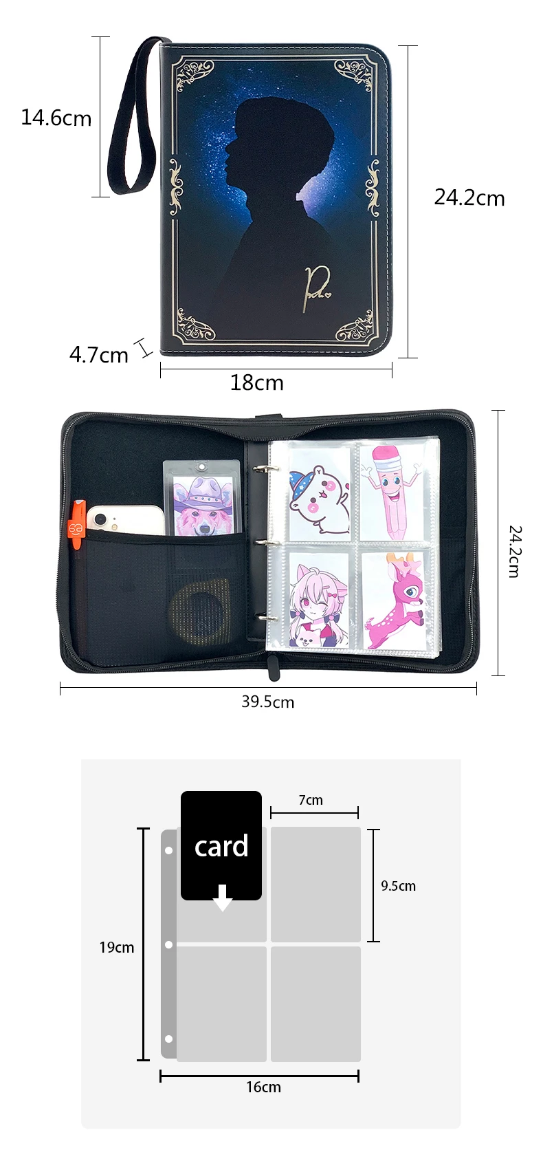 Modernqiu Wholesale 4-Pocket Card Binder with 50 Sheets Custom Logo PU ...