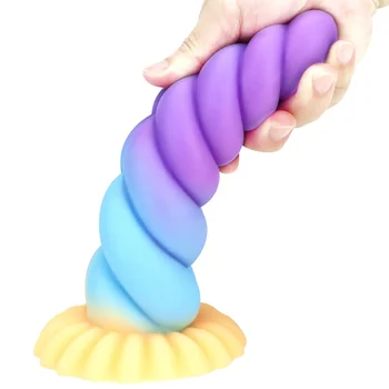 wholesale Custom Light Colorful Dildo Soft skin Silicone Dildo anal plug for Erotic Gay Men Women Masturbation toys