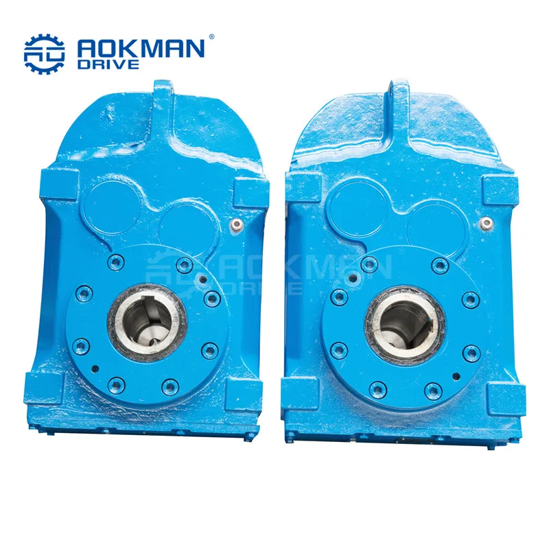 F Series High Power Solid Shaft Gearbox 80:1 Speed Reducer with Helical Gearing Arrangement Customizable Cast Iron Material