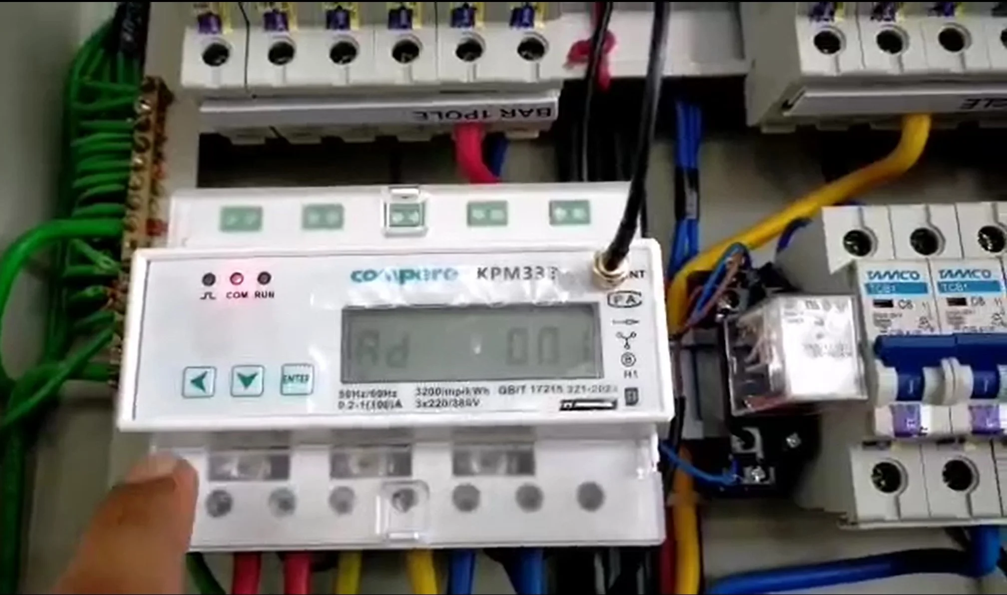 DIN Rail Import/Export Bidirectional Smart 100A Energy Meter 3 Phase ...