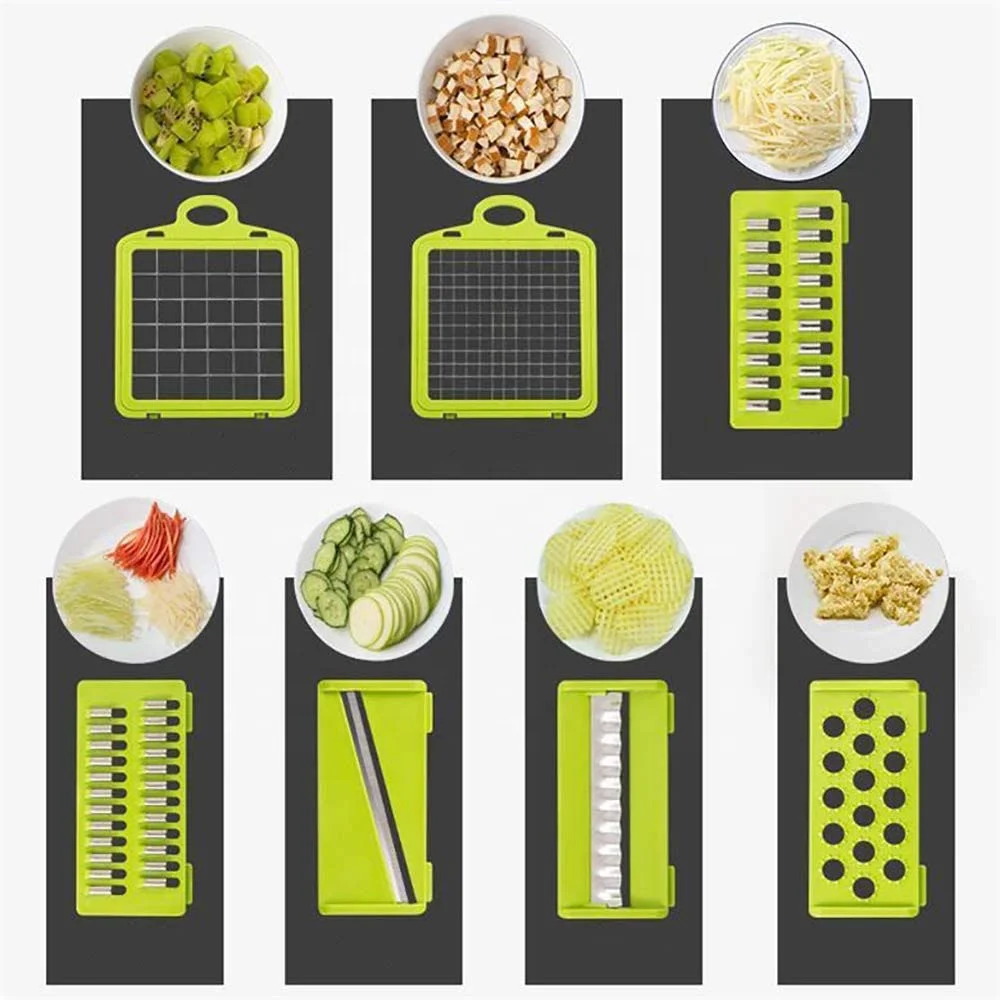 Mardi Gras Gifts For Women Multifunctional Vegetable Cutter Kitchen Gadgets  12-piece Household Slicer Potato Gratermeal Prep Containers Knife Set Groc