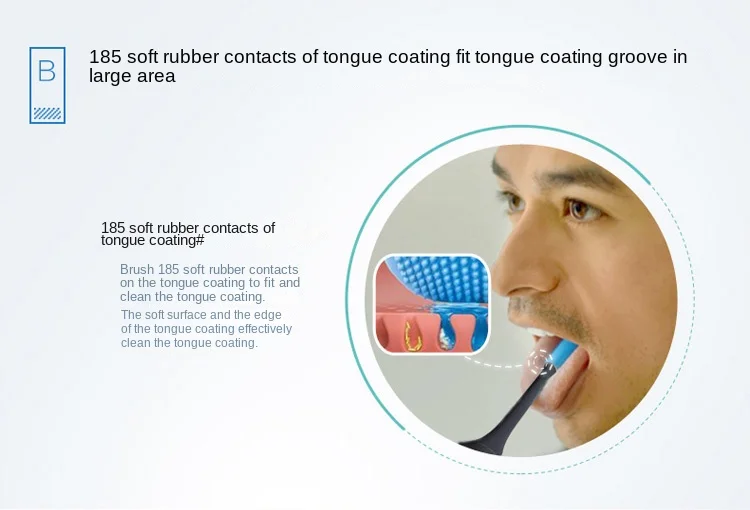 2023 Manufacturer Wholesale cheap electric toothbrush head tongue cleaner brush head tongue scraper cleaner  for philips Xiaomi supplier