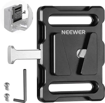 NEEWER Mini V Mount Battery Plate With 1/4" Thread and Quick Release Button, Compatible With FXLION Sony NEEWER V Mount