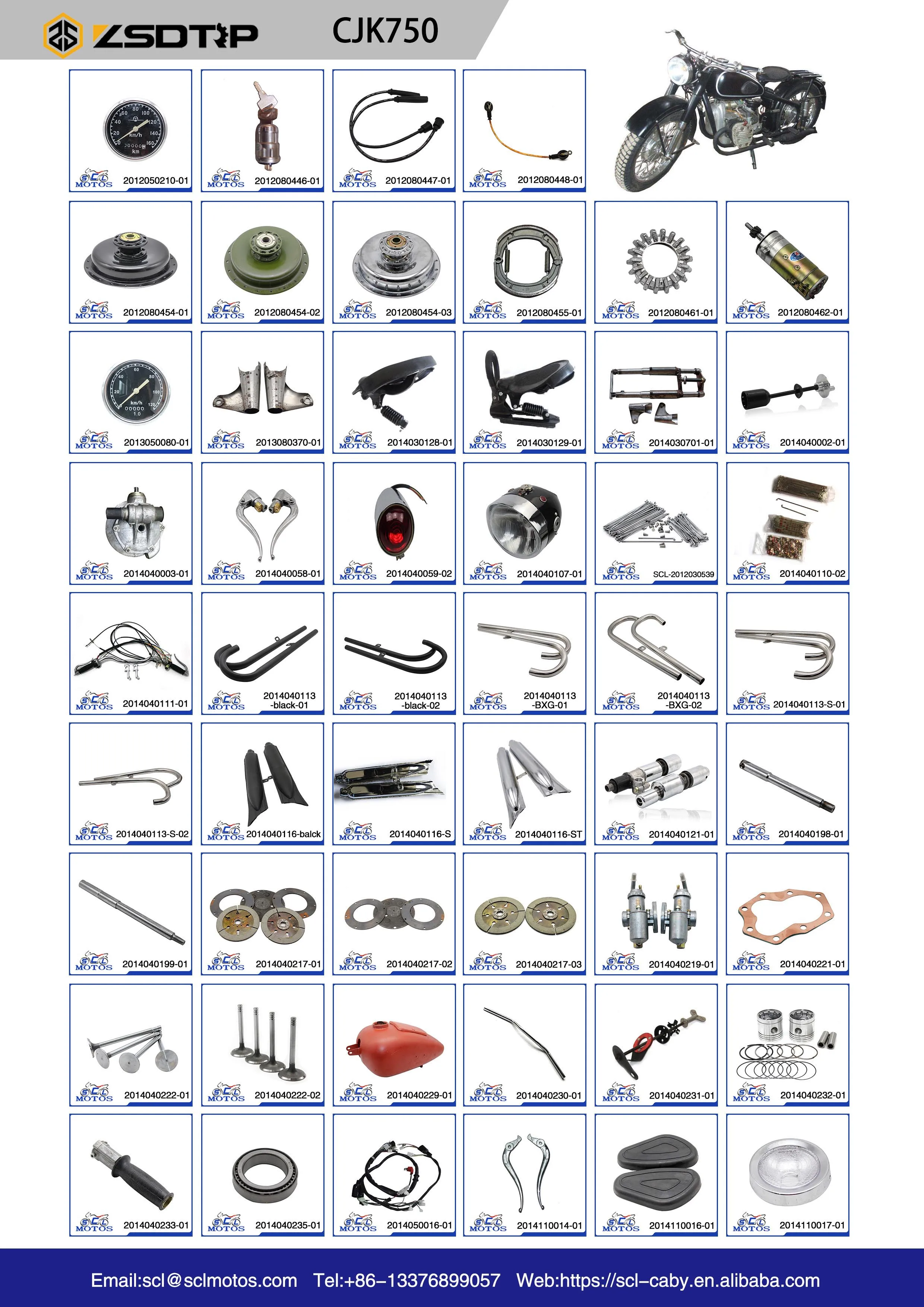 Second Hand 24HP/32HP Motorcycle Engine Parts Used Metal Frame and Body Parts for CJK750