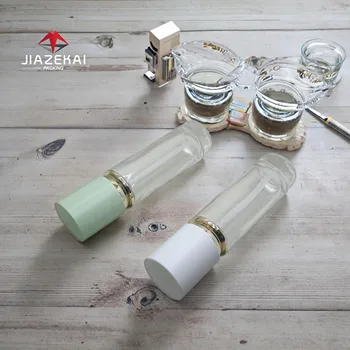 Packing 1oz 30ml Thick Wall Skincare Face Cream Lotion Bottles Private Label Cylinder Press Foundation Glass Bottle