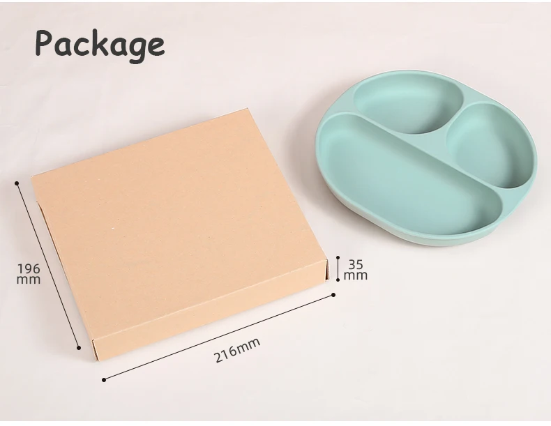 Divided Food Feeding Bowl Silicone Baby Dishes Kid Dinner Suction Baby