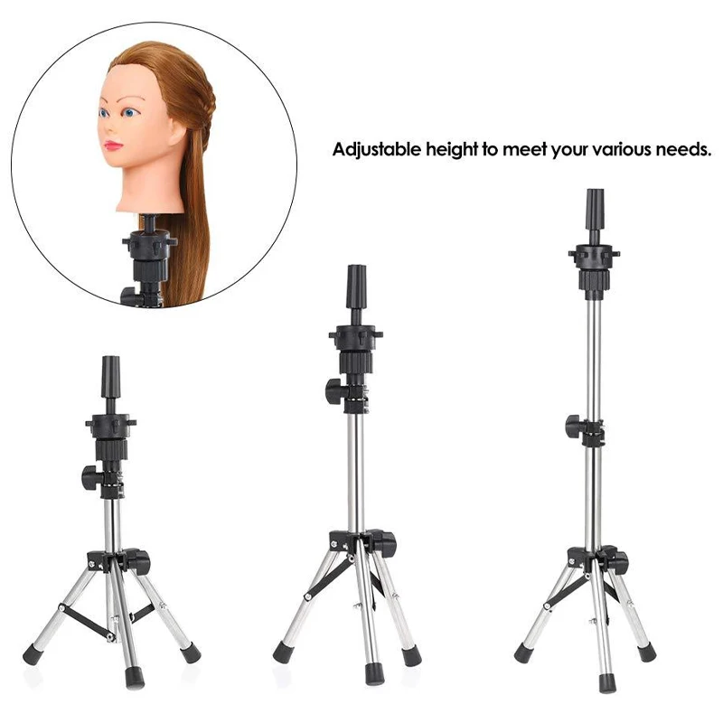 Hot Selling Collapsible Wig Stand Tripod With Mannequin Head Buy Wig