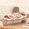 CD pattern three-finger clip stand rose gold