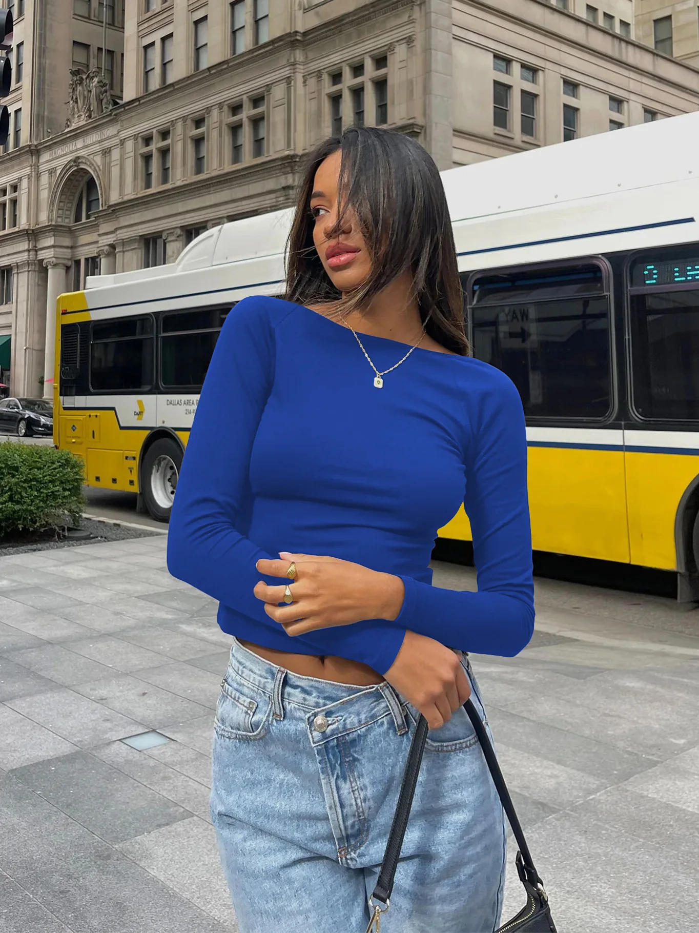 GMD Summer women's clothing fashion long-sleeved comfortable bottoming shirt sexy hot girl  Women's T-shirt