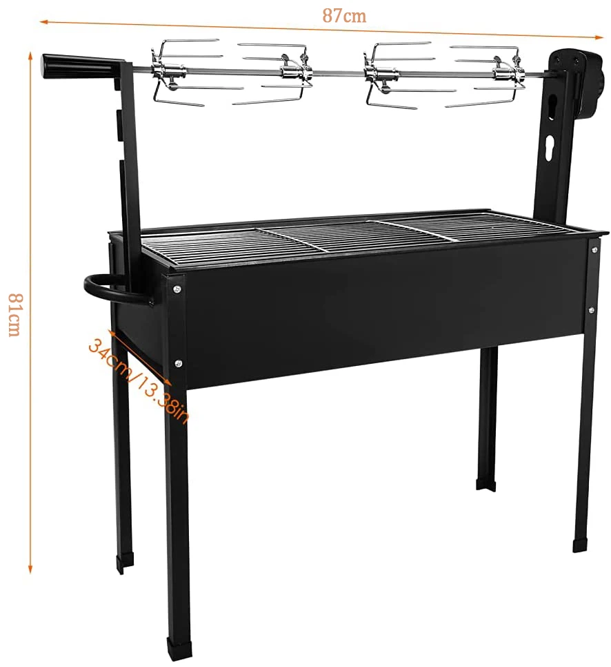 Bbq Steel Rode High Quality Modern Stainless Steel Electric Rotisserie BBQ Grill ...