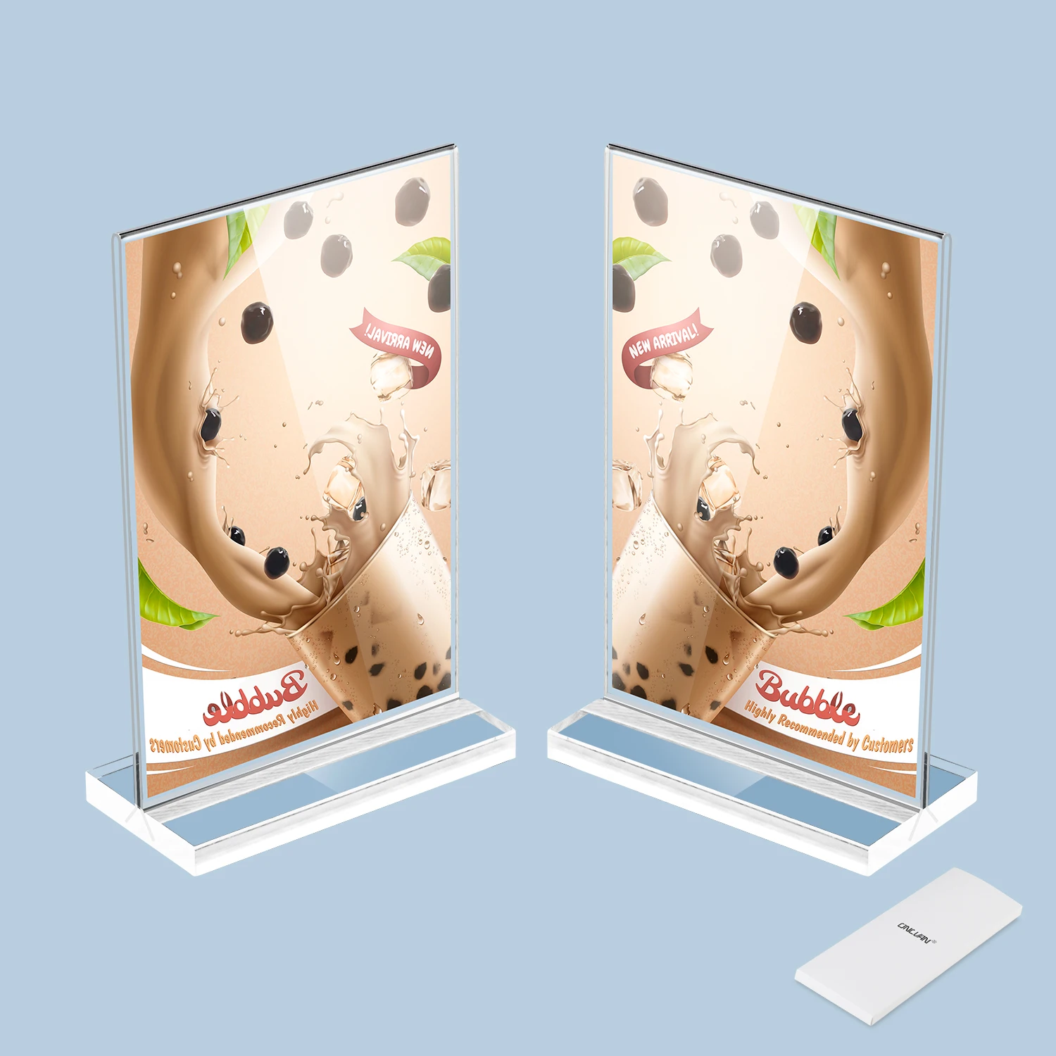 thumbnail image 2 of SHUESS 20 Pack Clear Acrylic Sign Holder 4x6 Picture Frames, Slanted Back Vertical 2 of 13