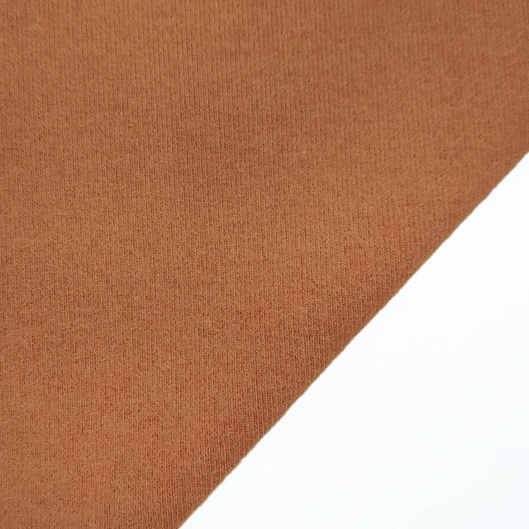 China Supplier Solid Ribbed Cotton Fabric, High Stretch Rayon Spandex Brush Rib Knit Fabric/ factory